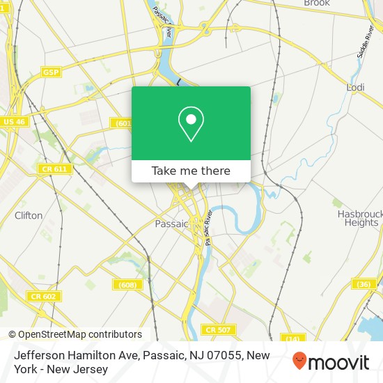 Jefferson Hamilton Ave, Passaic, NJ 07055 map