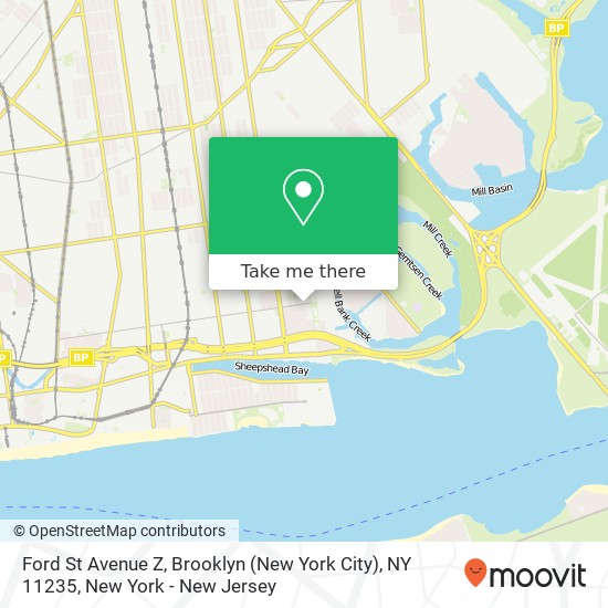 Ford St Avenue Z, Brooklyn (New York City), NY 11235 map