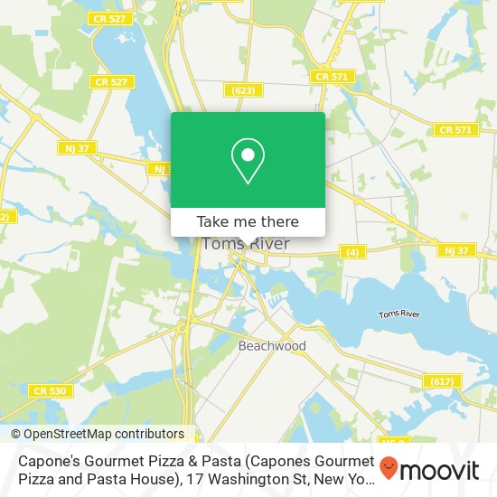 Mapa de Capone's Gourmet Pizza & Pasta (Capones Gourmet Pizza and Pasta House), 17 Washington St