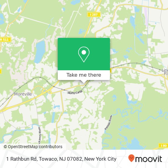 Mapa de 1 Rathbun Rd, Towaco, NJ 07082