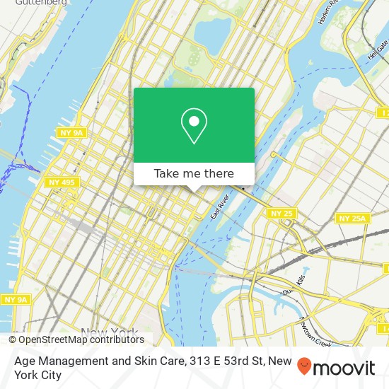 Mapa de Age Management and Skin Care, 313 E 53rd St