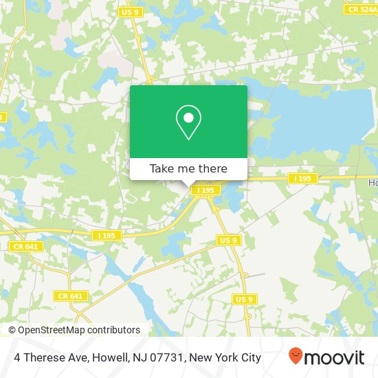 Mapa de 4 Therese Ave, Howell, NJ 07731