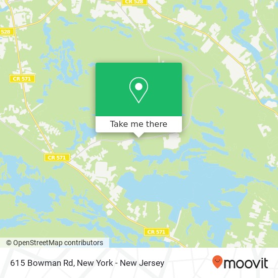 Mapa de 615 Bowman Rd, Jackson, NJ 08527