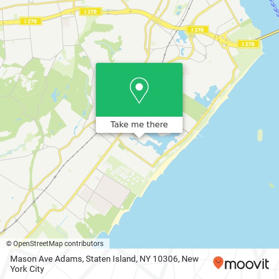 Mapa de Mason Ave Adams, Staten Island, NY 10306