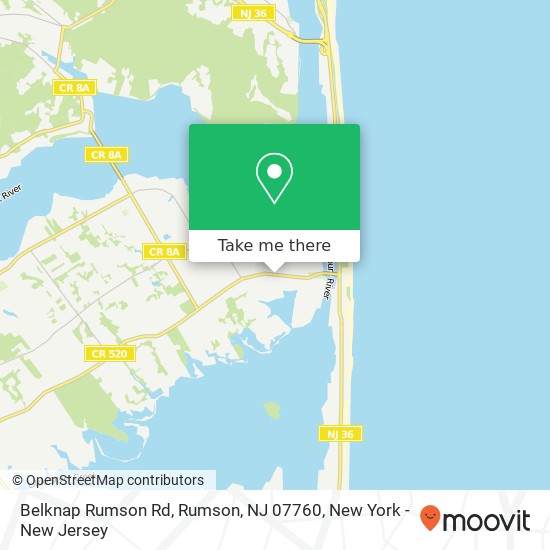 Belknap Rumson Rd, Rumson, NJ 07760 map