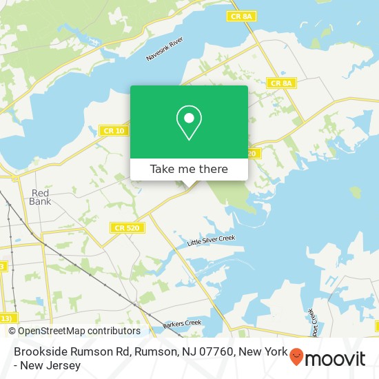 Mapa de Brookside Rumson Rd, Rumson, NJ 07760