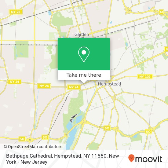 Mapa de Bethpage Cathedral, Hempstead, NY 11550