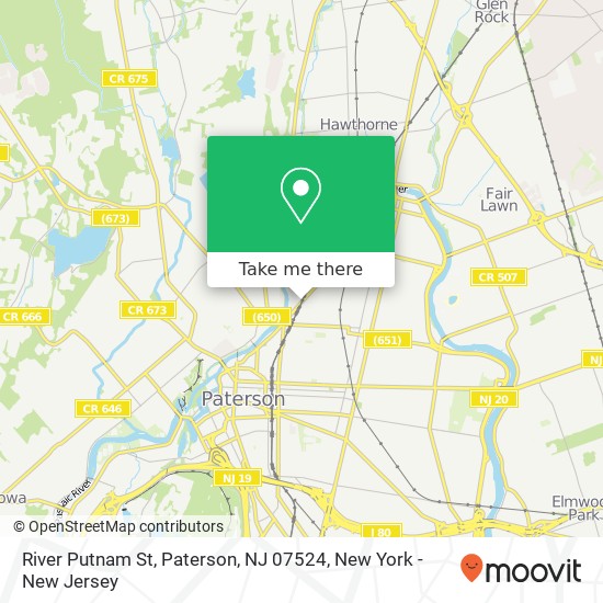 Mapa de River Putnam St, Paterson, NJ 07524