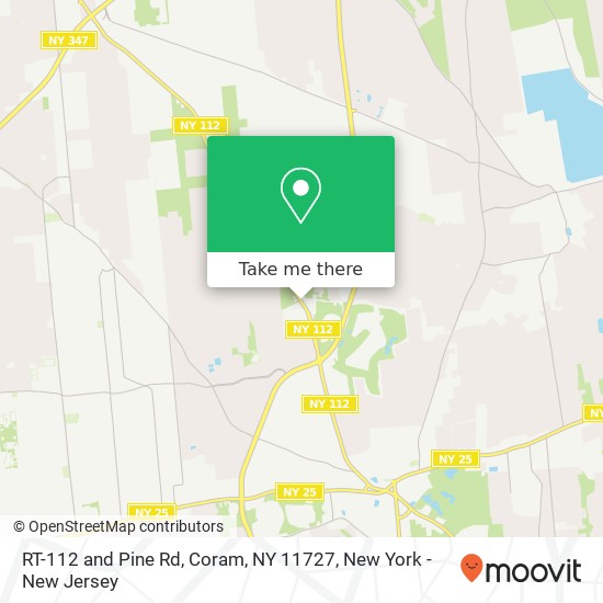 Mapa de RT-112 and Pine Rd, Coram, NY 11727