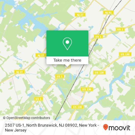 Mapa de 2507 US-1, North Brunswick, NJ 08902