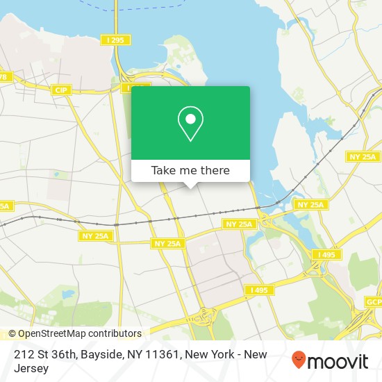 212 St 36th, Bayside, NY 11361 map