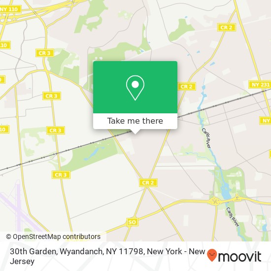 Mapa de 30th Garden, Wyandanch, NY 11798