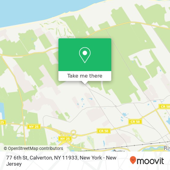 Mapa de 77 6th St, Calverton, NY 11933