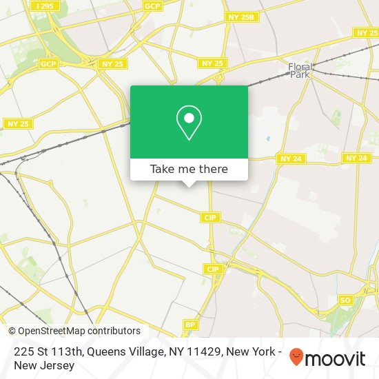 Mapa de 225 St 113th, Queens Village, NY 11429