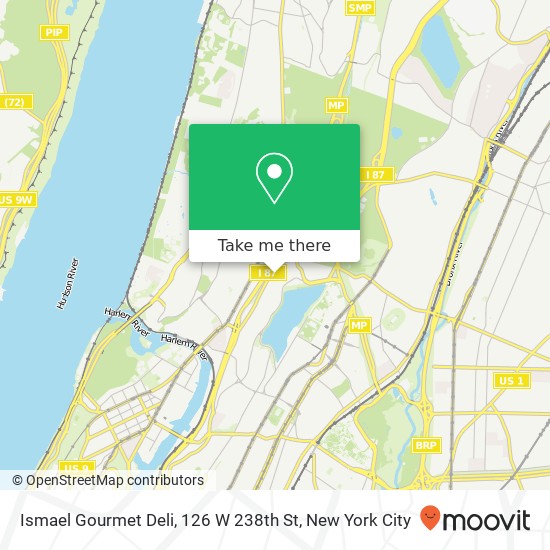 Mapa de Ismael Gourmet Deli, 126 W 238th St