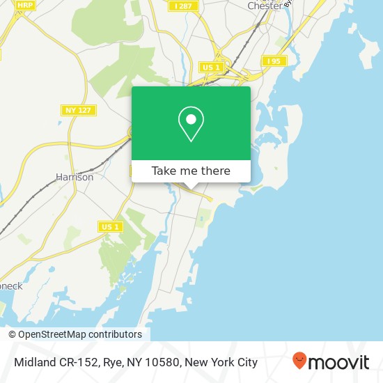 Mapa de Midland CR-152, Rye, NY 10580