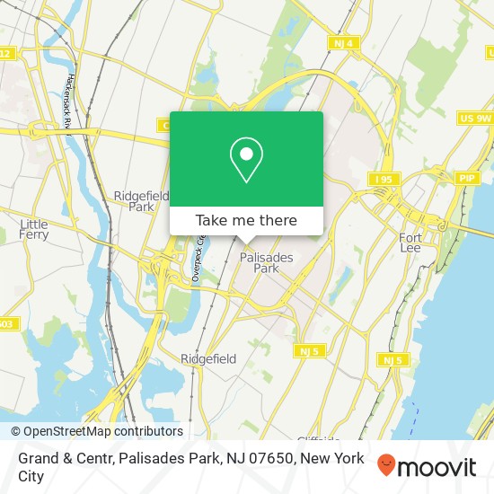 Mapa de Grand & Centr, Palisades Park, NJ 07650