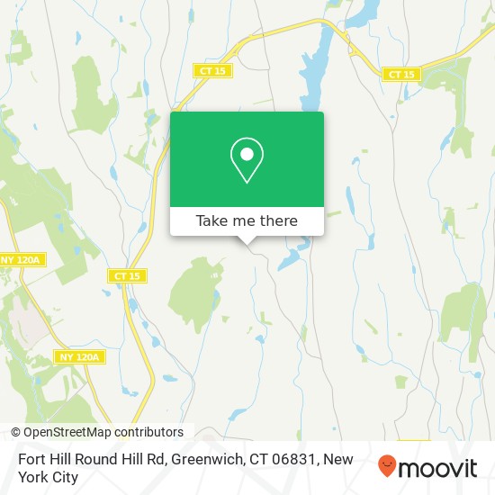 Mapa de Fort Hill Round Hill Rd, Greenwich, CT 06831