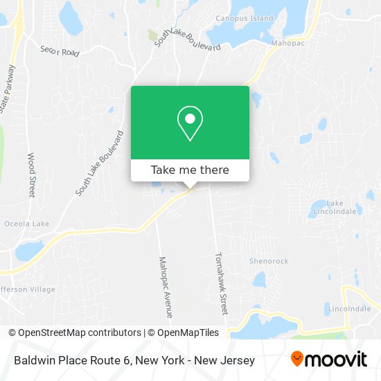 Baldwin Place Route 6 map