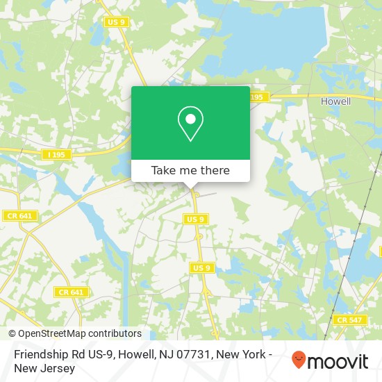 Friendship Rd US-9, Howell, NJ 07731 map