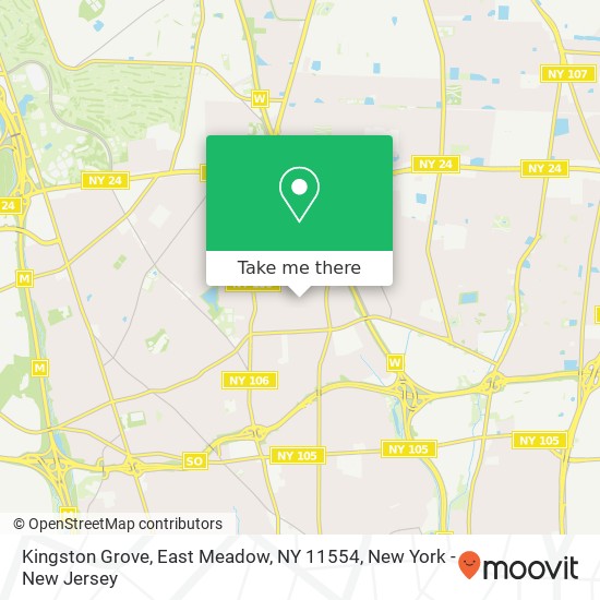 Mapa de Kingston Grove, East Meadow, NY 11554