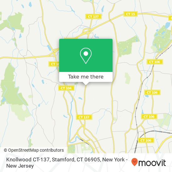 Mapa de Knollwood CT-137, Stamford, CT 06905