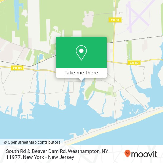 Mapa de South Rd & Beaver Dam Rd, Westhampton, NY 11977