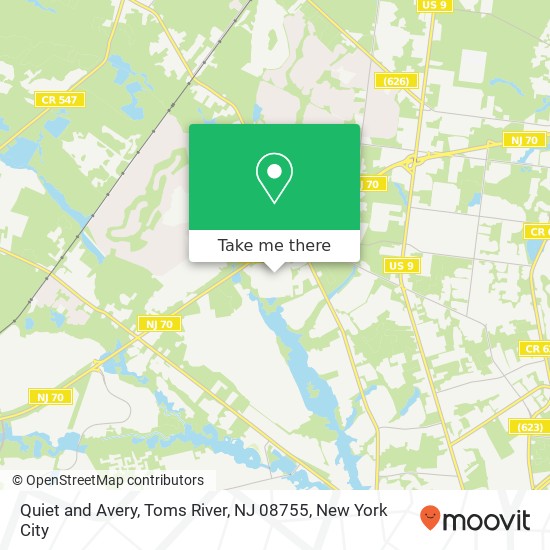 Mapa de Quiet and Avery, Toms River, NJ 08755