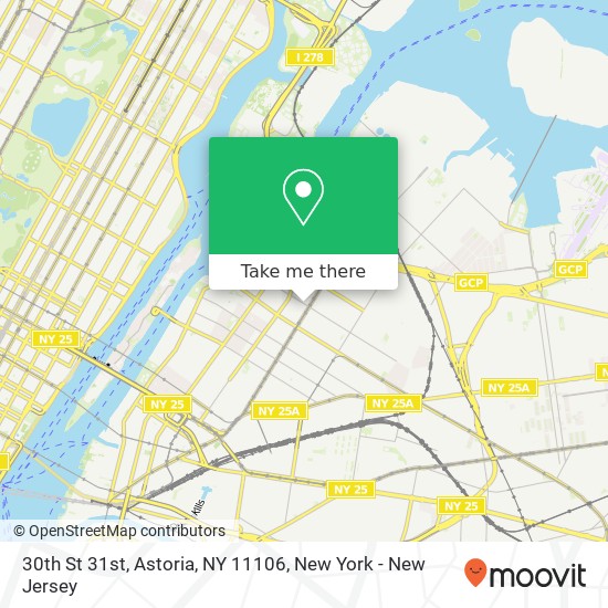 Mapa de 30th St 31st, Astoria, NY 11106