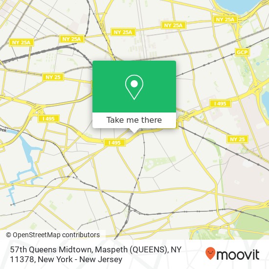 Mapa de 57th Queens Midtown, Maspeth (QUEENS), NY 11378