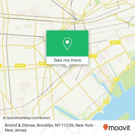 Mapa de Bristol & Ditmas, Brooklyn, NY 11236