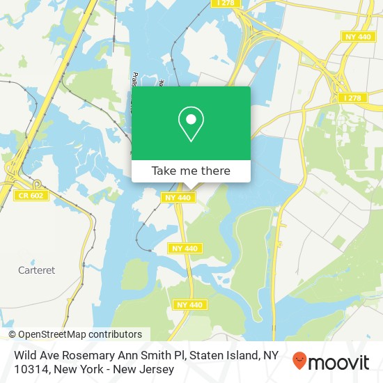 Mapa de Wild Ave Rosemary Ann Smith Pl, Staten Island, NY 10314