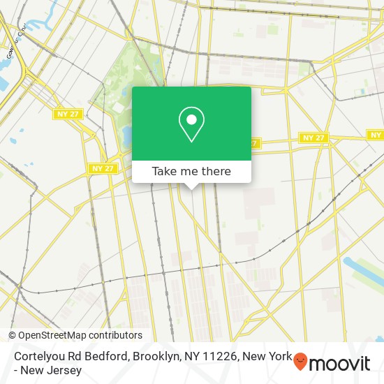 Mapa de Cortelyou Rd Bedford, Brooklyn, NY 11226