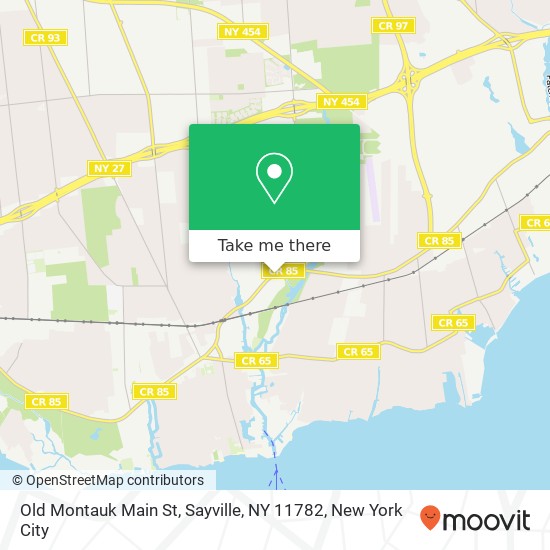 Mapa de Old Montauk Main St, Sayville, NY 11782
