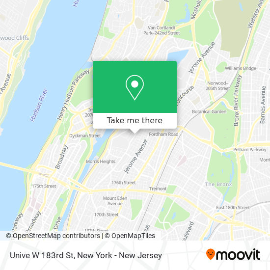 Mapa de Unive W 183rd St