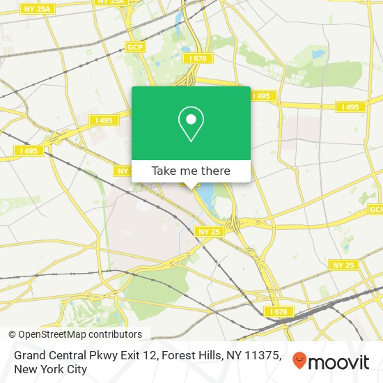 Grand Central Pkwy Exit 12, Forest Hills, NY 11375 map