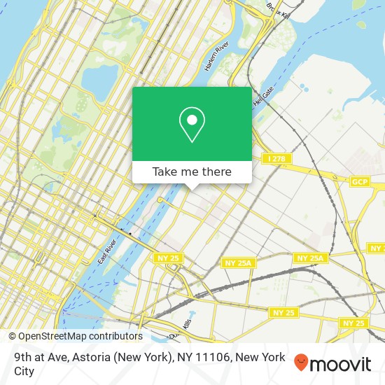 Mapa de 9th at Ave, Astoria (New York), NY 11106