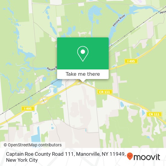 Mapa de Captain Roe County Road 111, Manorville, NY 11949