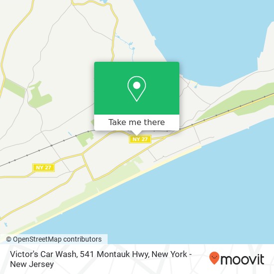 Mapa de Victor's Car Wash, 541 Montauk Hwy