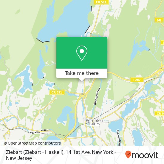 Ziebart (Ziebart - Haskell), 14 1st Ave map
