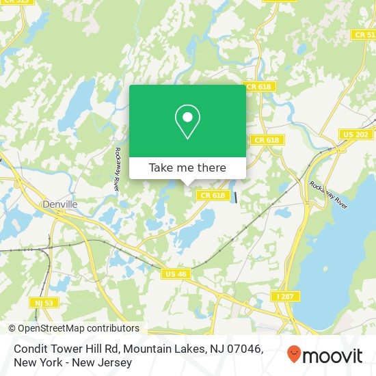 Condit Tower Hill Rd, Mountain Lakes, NJ 07046 map