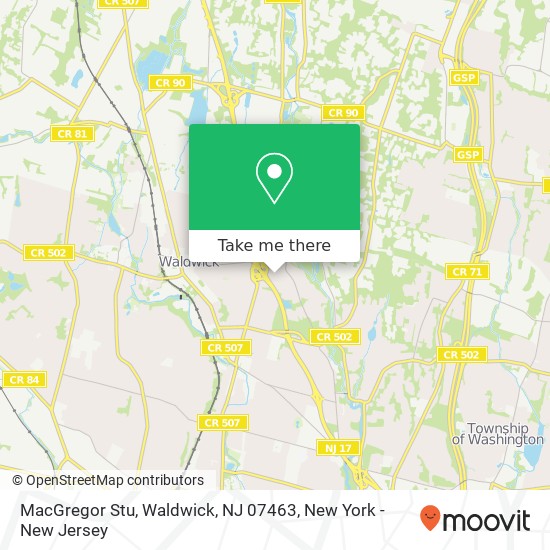 Mapa de MacGregor Stu, Waldwick, NJ 07463