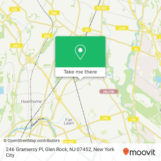 246 Gramercy Pl, Glen Rock, NJ 07452 map