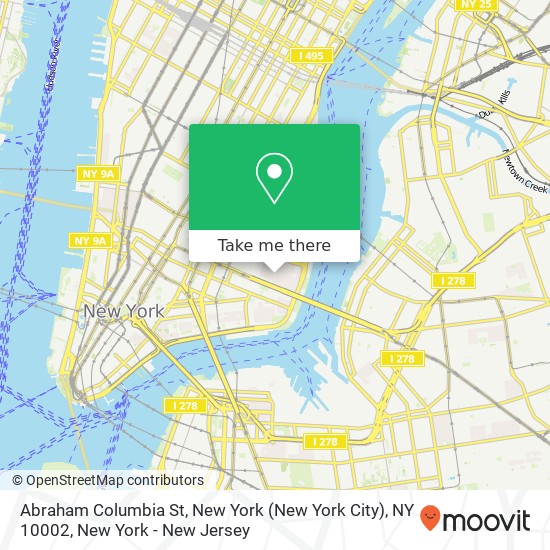 Abraham Columbia St, New York (New York City), NY 10002 map