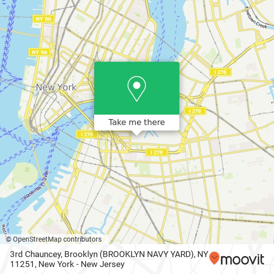 Mapa de 3rd Chauncey, Brooklyn (BROOKLYN NAVY YARD), NY 11251