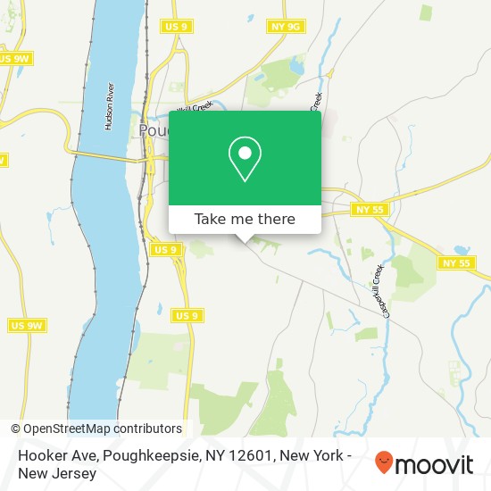 Hooker Ave, Poughkeepsie, NY 12601 map