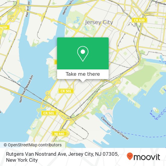 Rutgers Van Nostrand Ave, Jersey City, NJ 07305 map