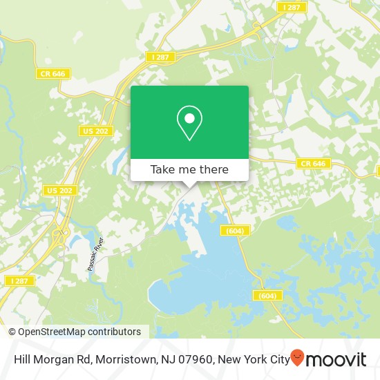 Mapa de Hill Morgan Rd, Morristown, NJ 07960
