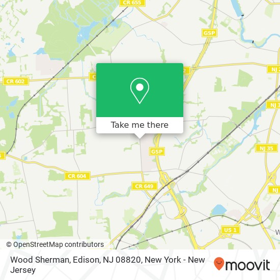 Mapa de Wood Sherman, Edison, NJ 08820