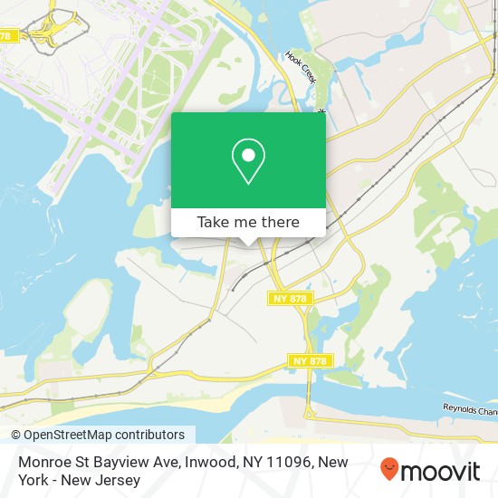 Mapa de Monroe St Bayview Ave, Inwood, NY 11096